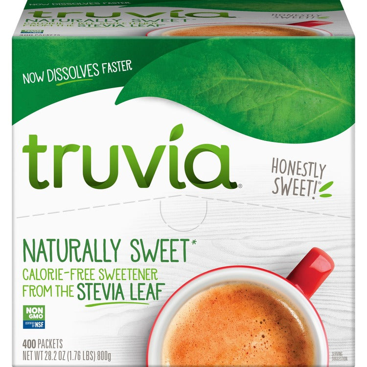 Truvia Natural Sweetener, 6-2/5"Wx7-3/5"Lx7-1/10"H, 400/CT, Multi (TRU8890) Case of 400