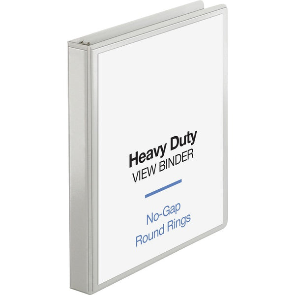 Business Source View Binder, Round Ring, 1" Cap, Letter-size, White (BSN19601) Each