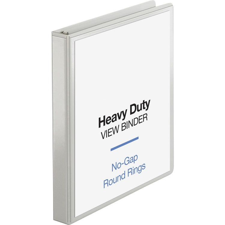 Business Source View Binder, Round Ring, 1" Cap, Letter-size, White (BSN19601) Each