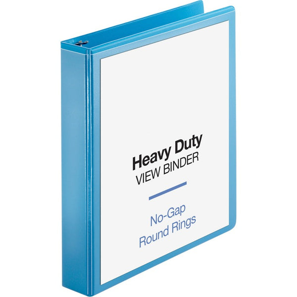 Business Source View Binder, Round Ring, 1-1/2" Cap, Letter-size, Light Blue (BSN19652) Each