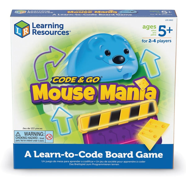 Learning Resources Board Game, Mouse Mania, 10"Wx10"Lx1-7/10"H (LRNLER2863) Each