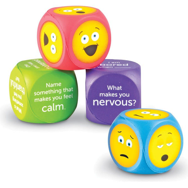 Learning Resources Emoji Cubes, Soft Foam, 7"Wx9"Lx2"H, 4/ST (LRNLER7289) 1 Set
