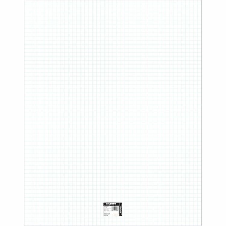UCreate Poster Board, Ghostline Grid, 28"Wx1/100"Lx22"H, 25/CT, White (PACCAR12006) Case of 25