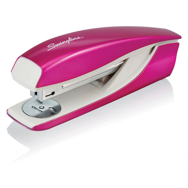 Swingline Stapler, 40-Sheet Cap, 2-1/2"x1-4/5"x8-1/10", Pink/White (SWI55047023)