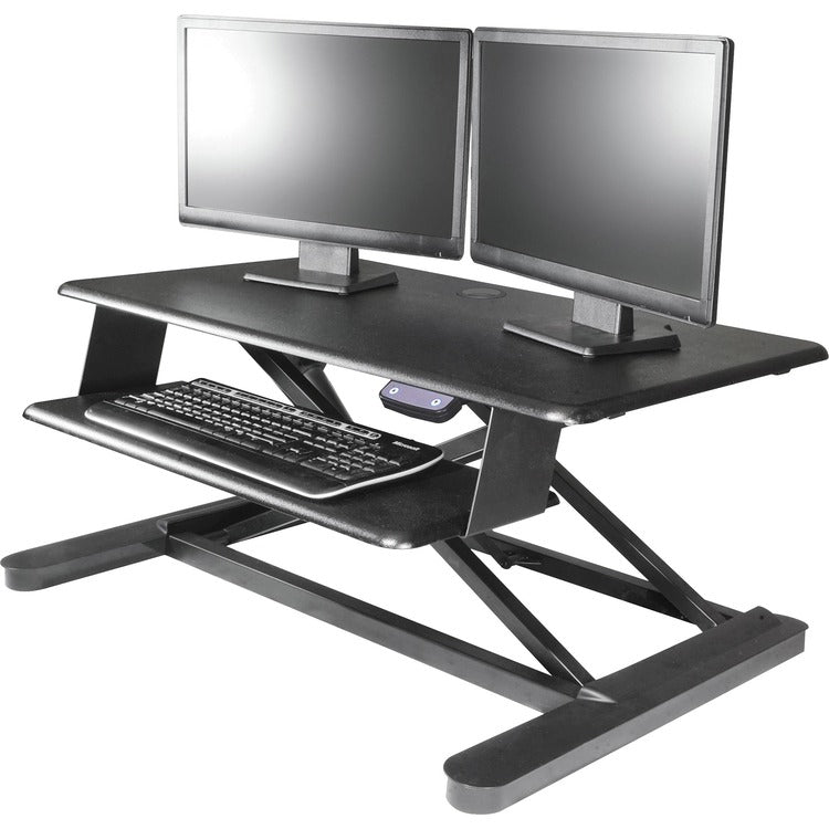 Kantek Desk Riser, Electric, Sit-Stand, 35"x26"x6-3/10"-23-2/5", Black (KTKSTS965) Each
