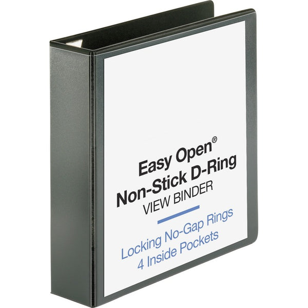 Business Source View Binder, Locking D-Ring, 2" Capacity, Letter, Black (BSN26960) Each