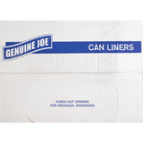 Genuine Joe Economy High-Density Can Liners, 10 gal Capacity, 24" Length x 24" x 0.24 , 1000/Box, 96/Pallet (GJO70010PL) 1 Pallet