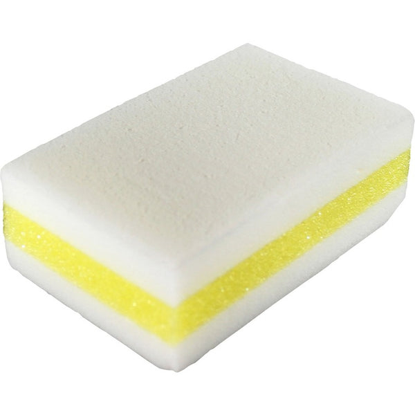 Genuine Joe Cleaning Sponges, Chemical-free, 4-1/2"x2-4/5"x4-1/2", 5/PK, White (GJO85165)