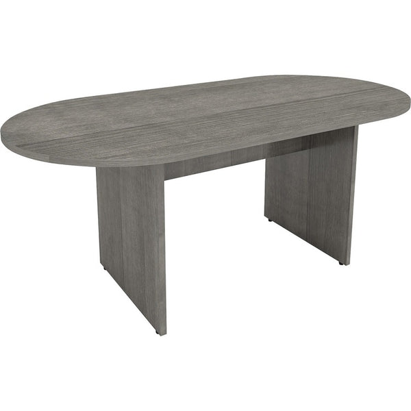 Lorell Conference Table, Oval, Top/Base, 72"x36"x29-1/2", Charcoal (LLR69569)