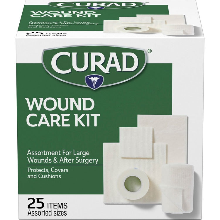 Curad Wound Care Kit, Hospital-Quality, 25-Piece, Assorted (MIICUR1625V1) Box of 25