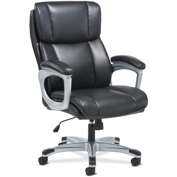 Sadie 3-Fifteen Executive High-Back Chair, Supports up to 225 lbs., Black Seat/Black Back, Aluminum Base (BSXVST315) Each