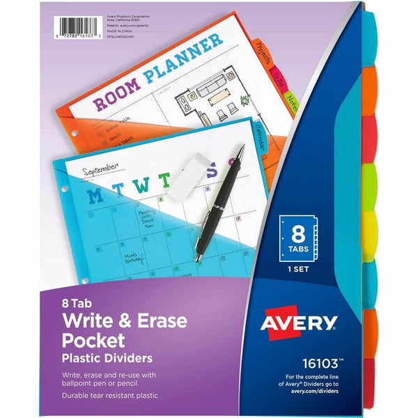 Avery&reg; Multipurpose Label, Multicolor, Plastic, 2 (AVE16103)