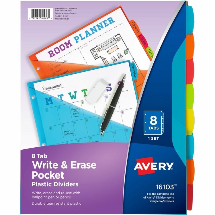 Avery&reg; Multipurpose Label, Multicolor, Plastic, 2 (AVE16103)