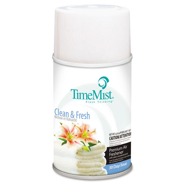 TimeMist® Premium Metered Air Freshener Refill, Clean N Fresh, 6.6 oz Aerosol Spray (TMS1042771EA) Each