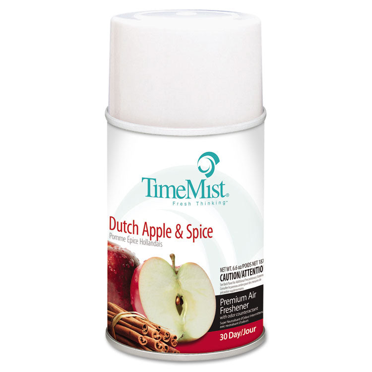 TimeMist® Premium Metered Air Freshener Refill, Dutch Apple and Spice, 6.6 oz Aerosol Spray (TMS1042818EA) Each