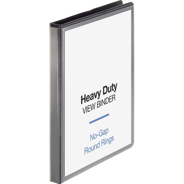 Business Source View Binder, Round Ring, 1/2" Cap, Letter-size, Black (BSN19550) Each
