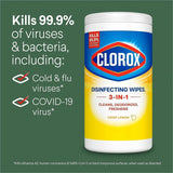 Clorox Disinfecting Cleaning Wipes, Crisp Lemon Scent, 35/Tub, 12 Tubs/Carton, 35 Cartons/Bundle (CLO01594BD) 420 Tubs