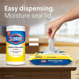 Clorox Disinfecting Cleaning Wipes Flex Pack, Crisp Lemon Scent, 75/Pack, 6 Pack/Carton, 100 Carton/Pallet (CLO31404PL) 1 Pallet