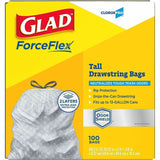 CloroxPro™ Glad ForceFlex Tall Kitchen Drawstring Trash Bags, 13 gal, 100/Box, 78/Bundle (CLO70427BD) 78 Boxes