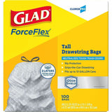 CloroxPro™ Glad ForceFlex Tall Kitchen Drawstring Trash Bags, 13 gal, 100/Box, 156/Pallet (CLO70427PL) 156 Boxes