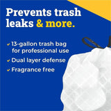 Glad ForceFlex Tall Kitchen Drawstring Trash Bags, 13 gal, 100/Box, Box/Carton, 36/Pallet (CLO78526PL) 144 Boxes
