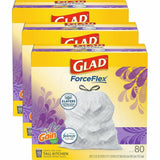 Glad ForceFlex Tall 13 gal Kitchen Drawstring Trash Bags, Gain Lavender w/Febreze Freshness, 80/Box, 120/Bundle (CLO78902BD) 120 Boxes