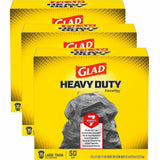 Glad ForceFlex Heavy-Duty 30 Gallon Large Drawstring Trash Bags, 50/Box, 3 Box/Carton, 52 Carton/Pallet (CLO78997PL) 156 Boxes