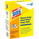 CloroxPro™ S.O.S Steel Wool Soap Pads, 15/Box, 12 Box/Carton, 20 Cartons/Bundle (CLO88320BD) 240 Boxes