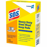 CloroxPro™ S.O.S Steel Wool Soap Pads, 4" x 5", Blue, 15/Box, 12/Carton, 40 Carton/Pallet (CLO88320PL) 1 Pallet