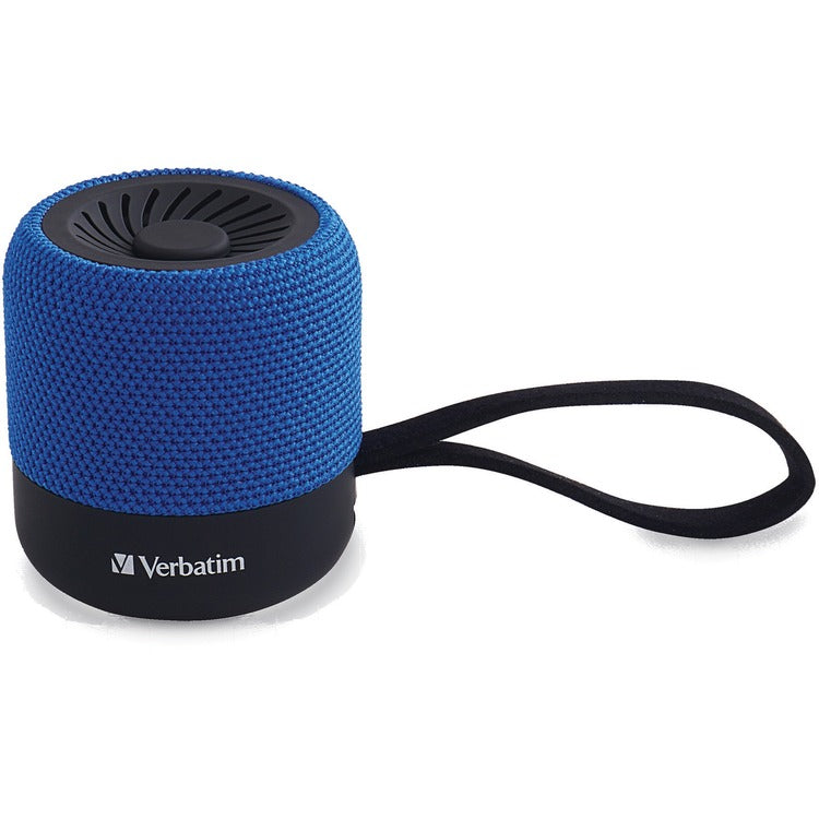 Verbatim Portable Bluetooth Speaker System - Blue - 100 Hz to 20 kHz - TrueWireless Stereo - Battery Rechargeable - 1 Pack (VER70229)