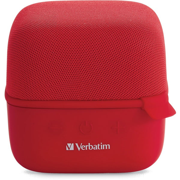 Verbatim Bluetooth Speaker System - Red - 100 Hz to 20 kHz - TrueWireless Stereo - Battery Rechargeable - 1 Pack (VER70225)