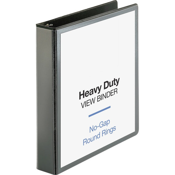 Business Source View Binder, Round Ring, 1-1/2" Cap, Letter-size, Black (BSN19650) Each