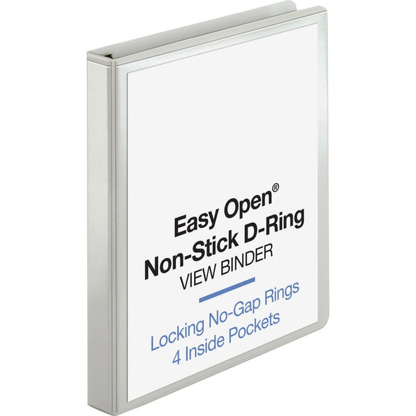 Business Source View Binder, Locking D-Ring, 1" Capacity, Letter, White (BSN26955) Each