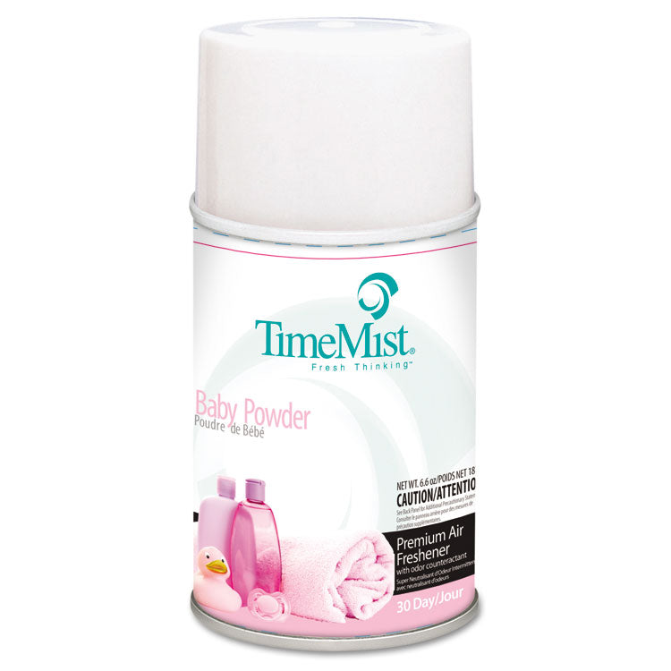 TimeMist® Premium Metered Air Freshener Refill, Baby Powder, 5.3 oz Aerosol Spray (TMS1042686EA) Each