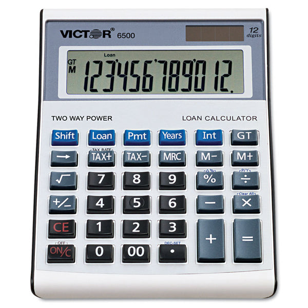 Victor® 6500 Executive Desktop Loan Calculator, 12-Digit LCD (VCT6500)