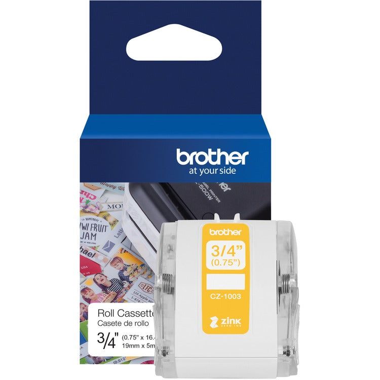 Brother CZ Roll Cassette, 0.75" x 16.4 ft, White (BRTCZ1003) Each