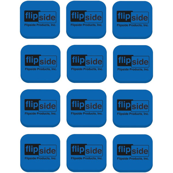 Flipside Magnetic Whiteboard Student Erasers, 12ST/CT, Blue (FLP35030)