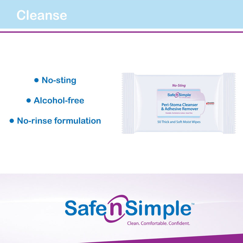 Safe n Simple™ Adhesive Remover Wipe 50 per Pack (704616_PK) 50/PK