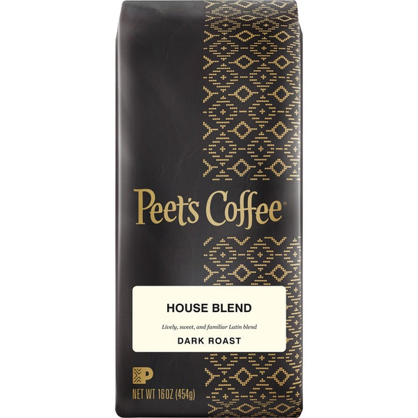 Peet's Coffee&trade; Bulk Coffee, House Blend, Whole Bean, 1 lb Bag (PEE500350) Each