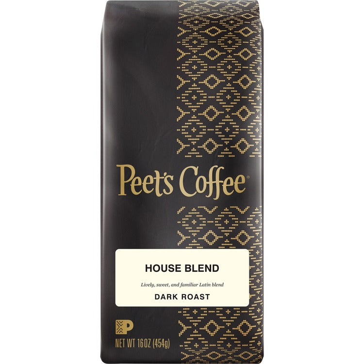 Peet's Coffee&trade; Bulk Coffee, House Blend, Whole Bean, 1 lb Bag (PEE500350) Each