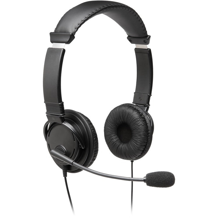Kensington Headphones, W/ Mic, Hi-Fi, 7-9/10"Wx11-1/5"Lx2-4/5"H, Bk (KMW97603) Each