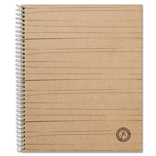 Universal® Deluxe Sugarcane Based Notebooks, Kraft Cover, 1-Subject, Medium/College Rule, Brown Cover, (100) 11 x 8.5 Sheets (UNV66208)