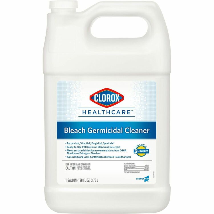 Clorox Bleach Germicidal Cleaner, Ready-To-Use, 128 fl oz (4 quart), 156/Pallet, White (CLO68978PL)