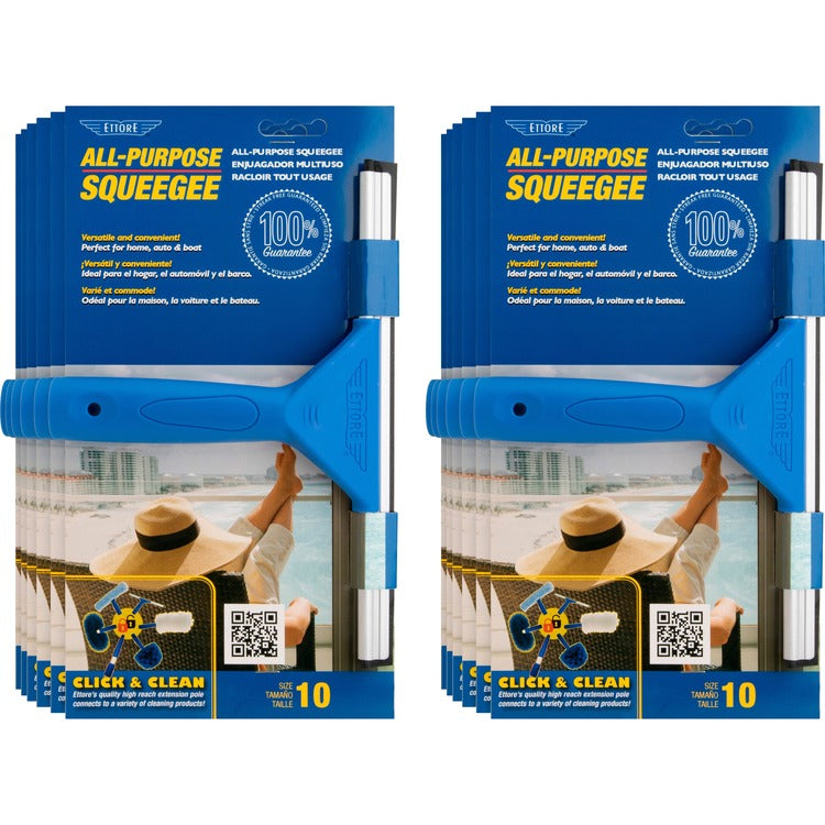 Ettore All-purpose Squeegee, Lightweight, Streak-free, Blue (ETO17010CT) Case of 12