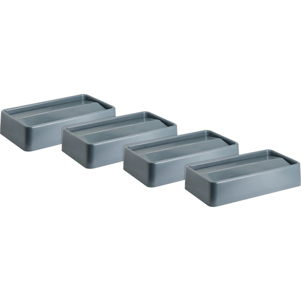 Genuine Joe Space-saving Container Swing Lid, Rectangular, 4/Carton, Gray (GJO02343CT) Case of 4