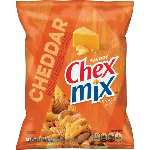 Chex Snacks, Cheddar, 3.75 oz Bag, 8/Carton (GNMSN14839) Box of 8