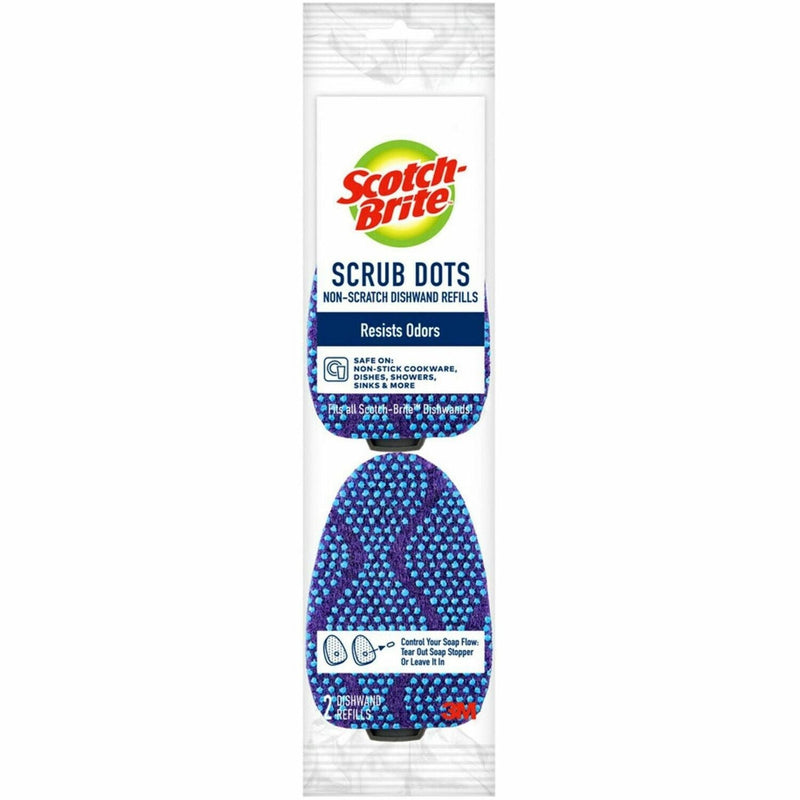 Scotch-Brite Scrub Dots Dishwand Refill, 14/Carton, Blue (MMM48727CT) Case of 14