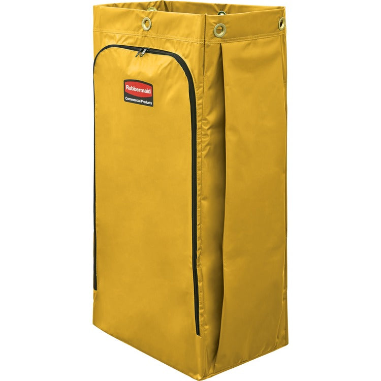 Rubbermaid Commercial 34-gal Janitor Cart Vinyl Bag, 34 gal, Yellow, Vinyl, 4/Carton, Janitorial Cart (RCP1966881CT) Case of 4