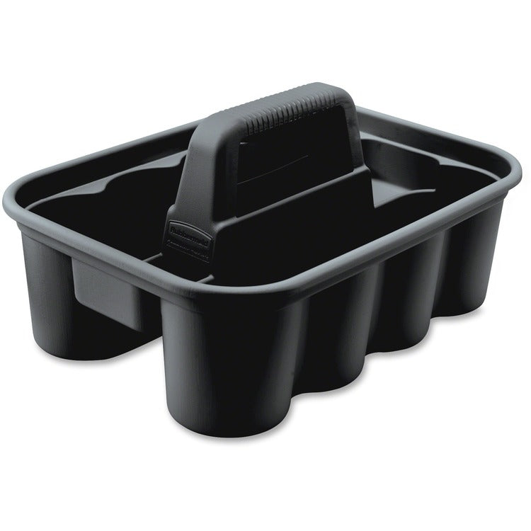 Rubbermaid Commercial Deluxe Carry Caddy, 15" Length x 10.9" x 7.4" Height, Black (RCP315488BLACT) Case of 6