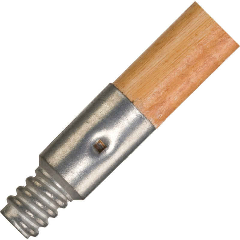 Rubbermaid Commercial Threaded Tip Wood Broom Handle, 1.30" Diameter, Natural, Lacquer, Metal, Wood, 12/Carton (RCP636400CT) Case of 12